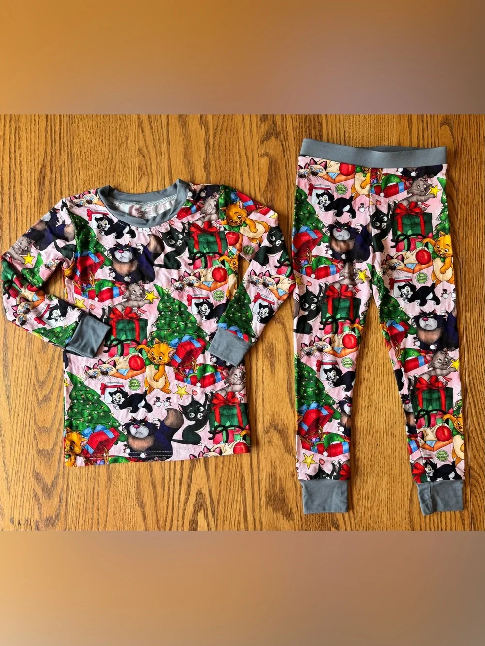 NWOT Unbranded Bamboo Disney Cats Christmas pajamas